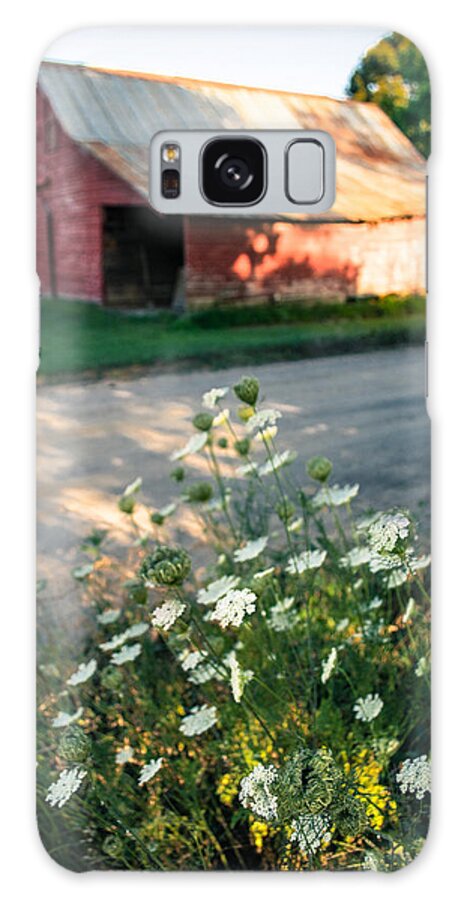 Barn Galaxy Case featuring the photograph Queen Anne's Lace by the Barn by Parker Cunningham
