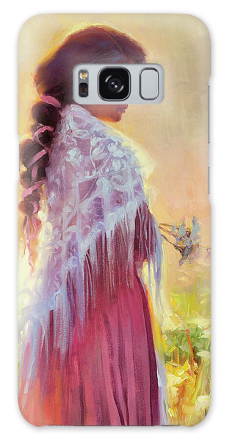 Woman Galaxy Case featuring the painting Queen Anne's Lace by Steve Henderson