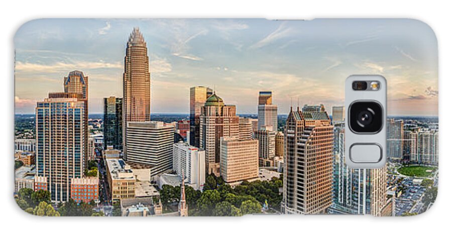 Charlotte Skyline Galaxy Case featuring the photograph Queen City Pano by Chris Austin
