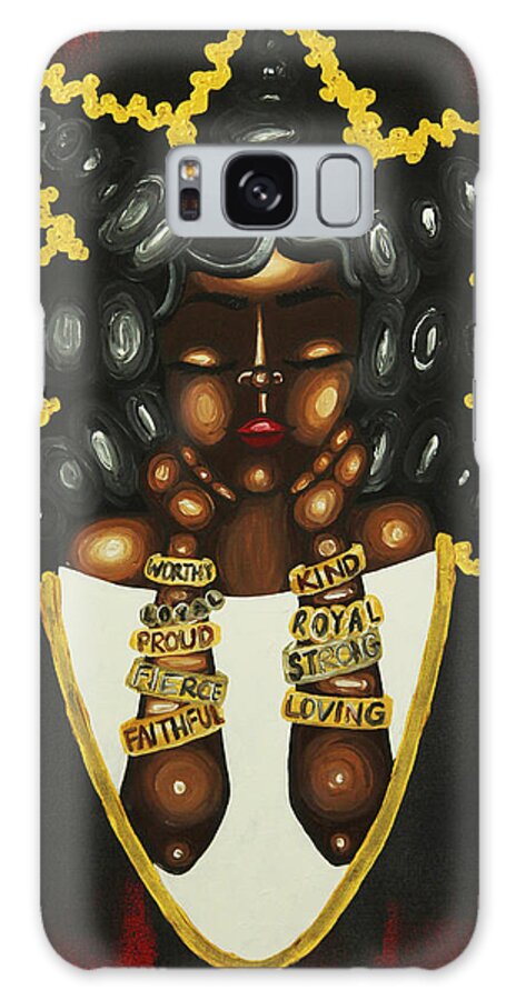 Aliya Galaxy Case featuring the painting Queenisms by Aliya Michelle