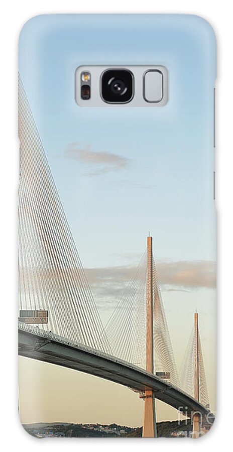 Queensferry Crossing Galaxy Case featuring the photograph Queensferry Crossing at Sunset by Maria Gaellman