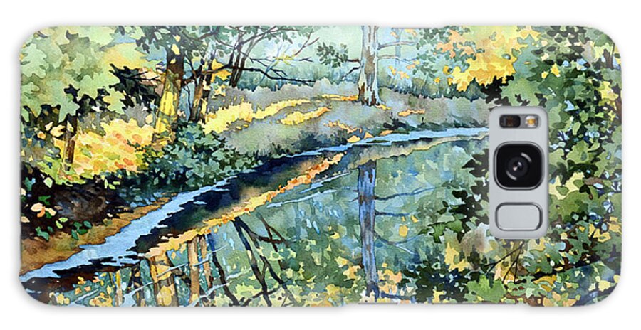 Nature Galaxy Case featuring the painting Quiet Stream near Milk House by Mick Williams