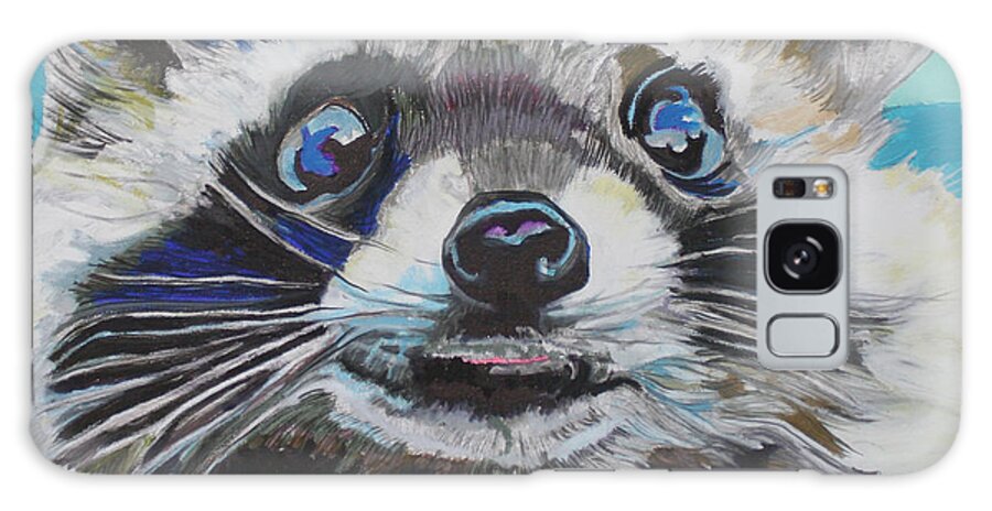 Racoon Galaxy Case featuring the painting Racoon by Jamie Downs