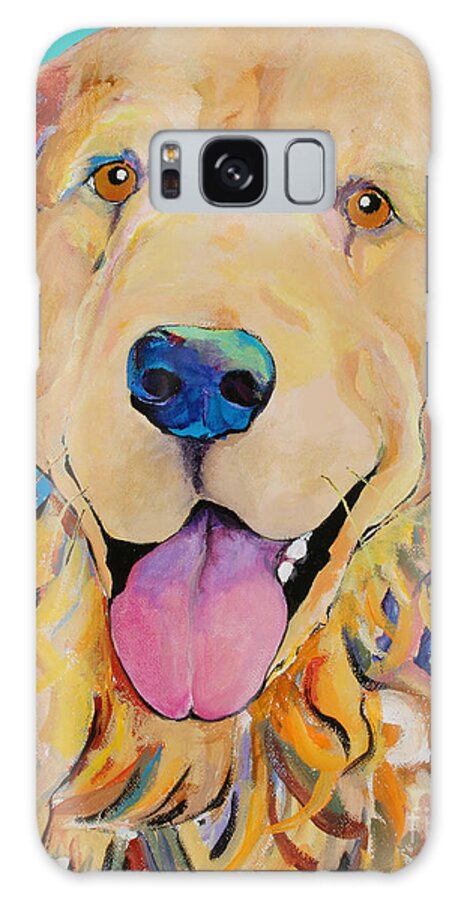 Golden Retriever Galaxy Case featuring the painting Radley by Pat Saunders-White