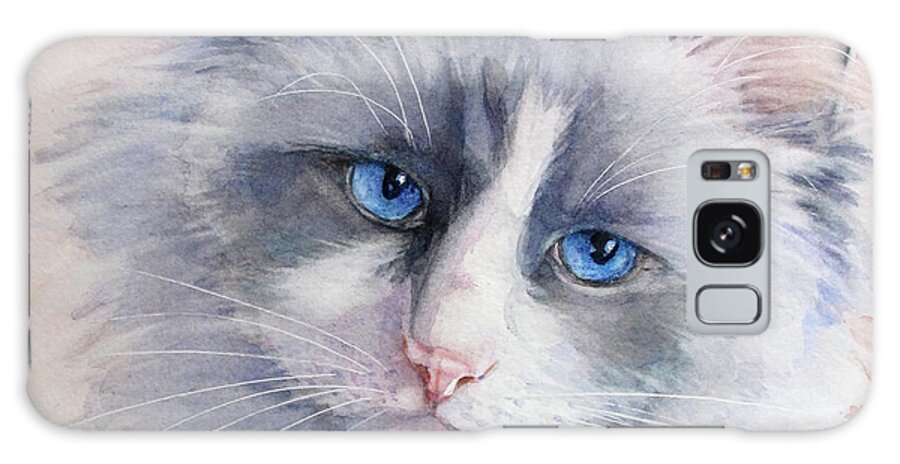 Cat Galaxy Case featuring the painting Ragdoll Cat by Bonnie Rinier