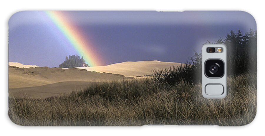 Coast Galaxy S8 Case featuring the photograph Rainbow and Dunes by Robert Potts