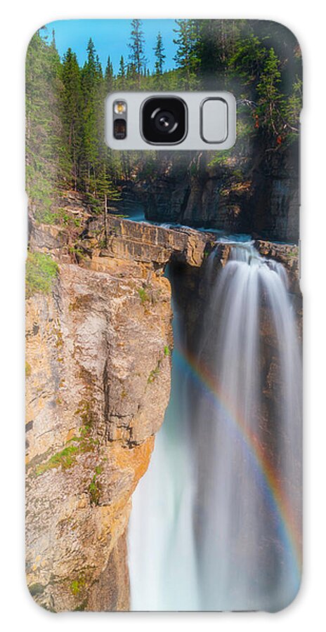 Lake Louise Galaxy Case featuring the photograph Rainbow at Johnston Creek by Owen Weber