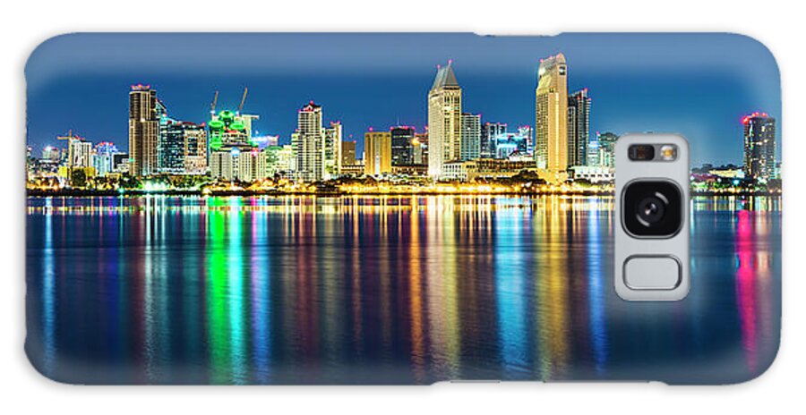 San Diego Galaxy Case featuring the photograph Rainbow on the Water by Dan McGeorge