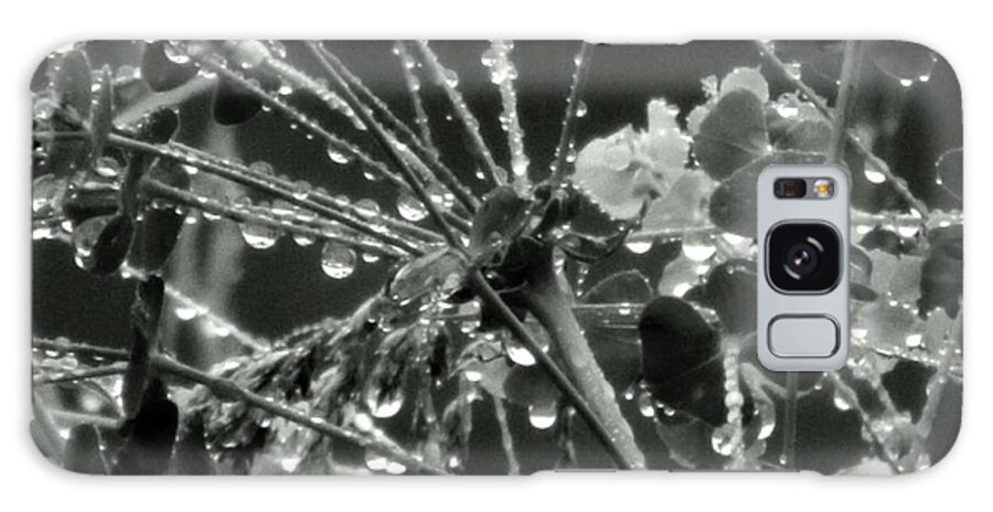 Rain Galaxy Case featuring the photograph Raindrops in Abstract by Wild Thing