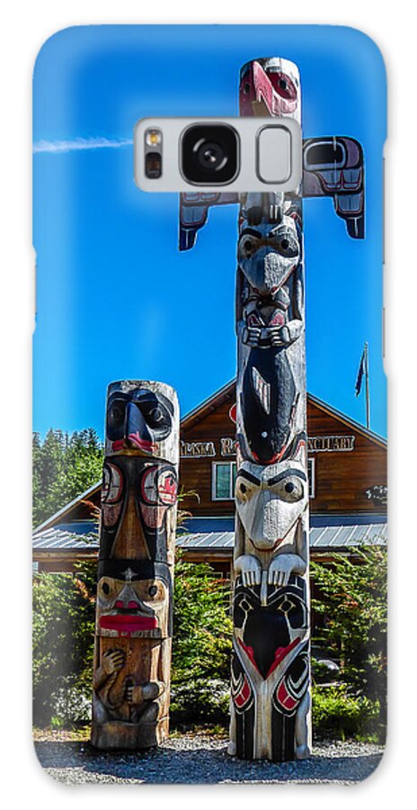 Alaska Galaxy S8 Case featuring the photograph Rainforest Sanctuary Totems by Pamela Newcomb