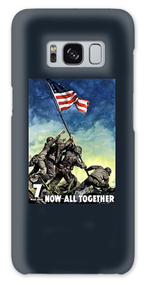 Iwo Jima Galaxy Case featuring the painting Raising The Flag On Iwo Jima by War Is Hell Store