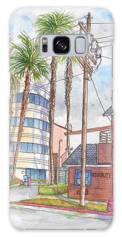 Raleigh Studios Galaxy Case featuring the painting Raleigh Studios in Hollywood, California by Carlos G Groppa