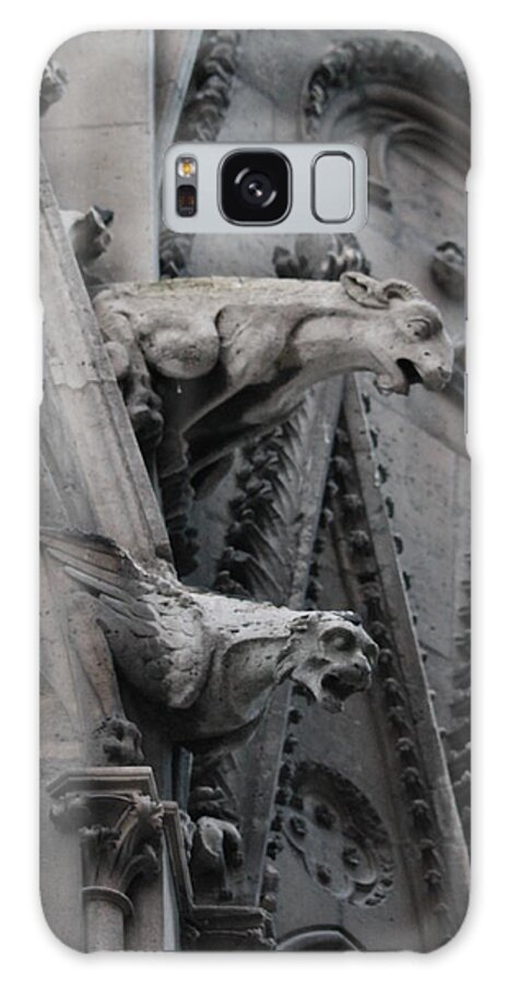 Ram Griffon Galaxy Case featuring the photograph Ram and Eagle Griffon Notre Dame by Christopher J Kirby