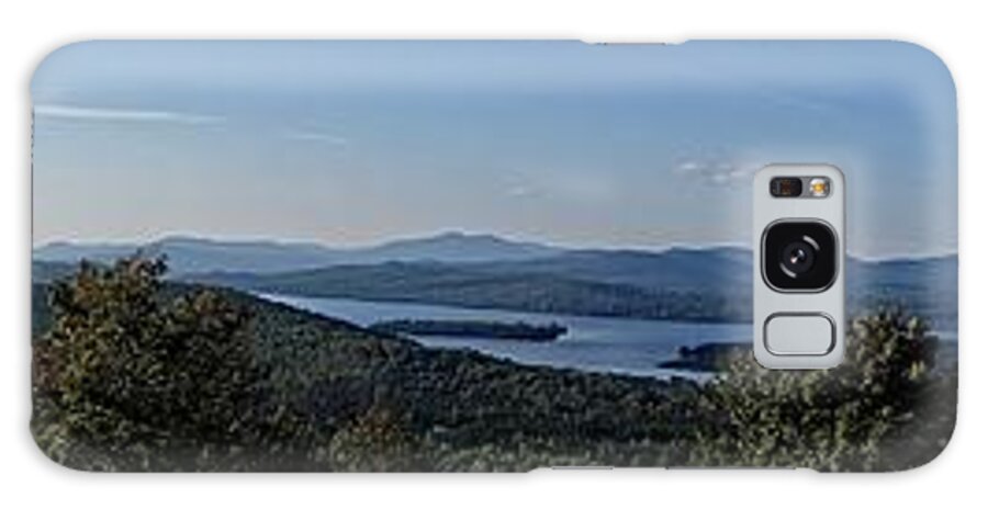 Lake Galaxy Case featuring the photograph Rangeley Lake Sunset Panoramic by Russel Considine