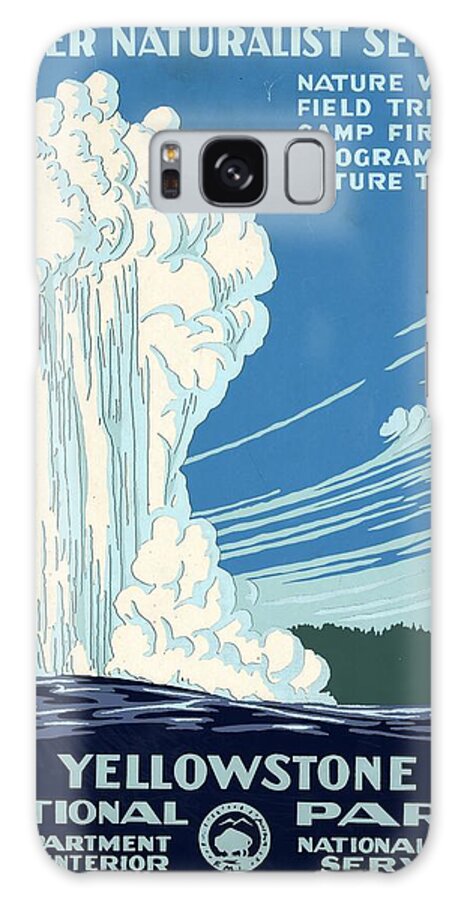 #faatoppicks Galaxy Case featuring the mixed media Ranger Naturalist Service - Yellowstone National Park - Retro travel Poster - Vintage Poster by Studio Grafiikka
