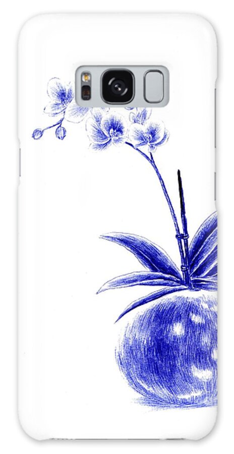 Blue Galaxy Case featuring the drawing Rare Beauty by Alice Chen