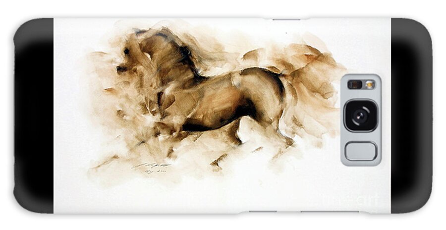 Equestrian Painting Galaxy Case featuring the painting Rasool by Janette Lockett