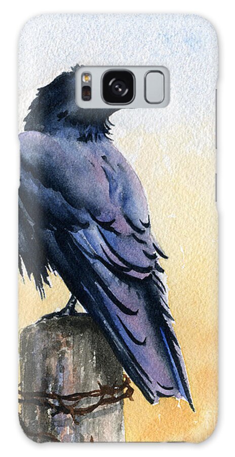Raven Galaxy Case featuring the painting Raven by David Rogers