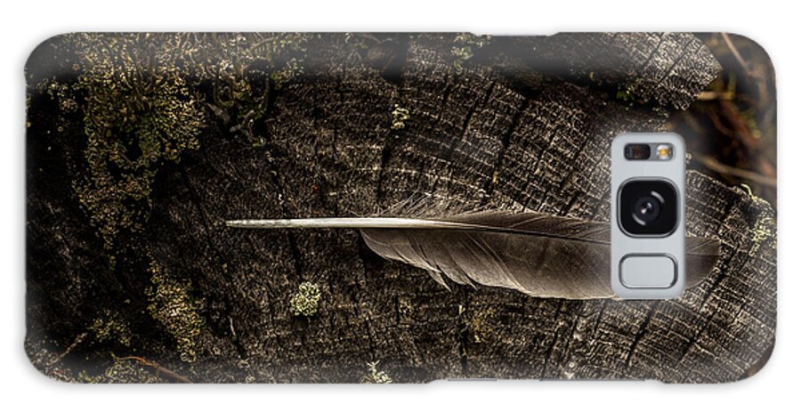 Raven Galaxy Case featuring the photograph Ravens Feather by Fred Denner