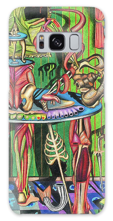 Anatomy Galaxy S8 Case featuring the drawing Raw Garnishings by Justin Jenkins