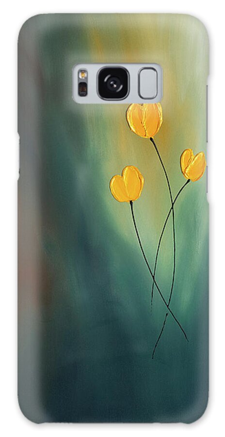 Abstract Art Galaxy Case featuring the painting Rays of Hope by Carmen Guedez