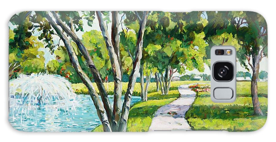 Landscape Galaxy Case featuring the painting RCC Golf Course by Ingrid Dohm
