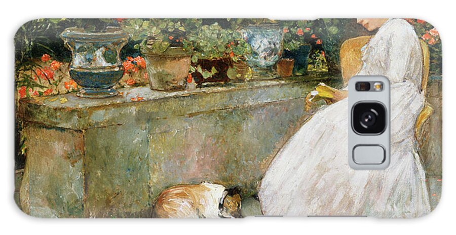 Childe Hassam Galaxy Case featuring the painting Reading, 1888 by Childe Hassam