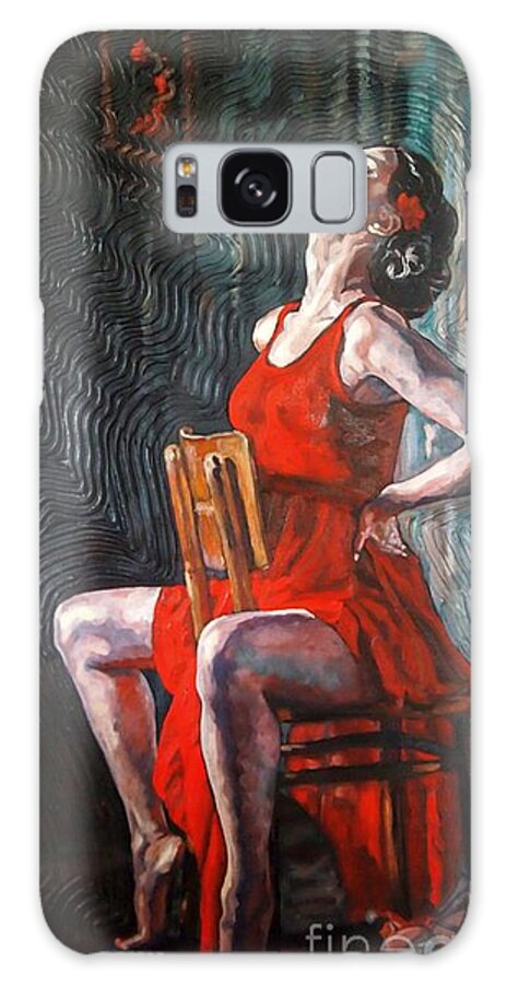 Flamenco Galaxy Case featuring the painting Ready the Dance Within by Janet McDonald