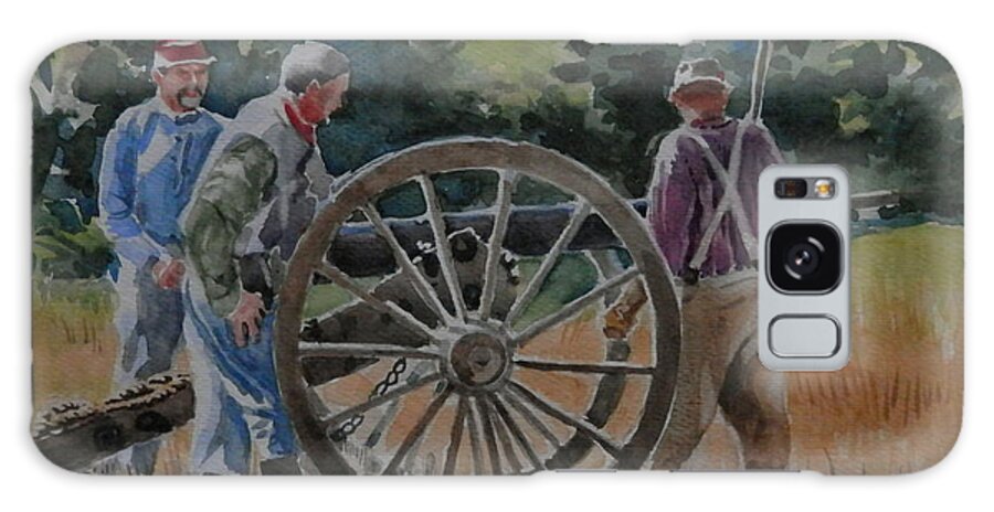 Landscape Galaxy Case featuring the painting Readying the Cannon by Martha Tisdale
