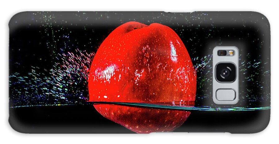 Photograph Galaxy Case featuring the photograph Red Apple splash by Terril Heilman