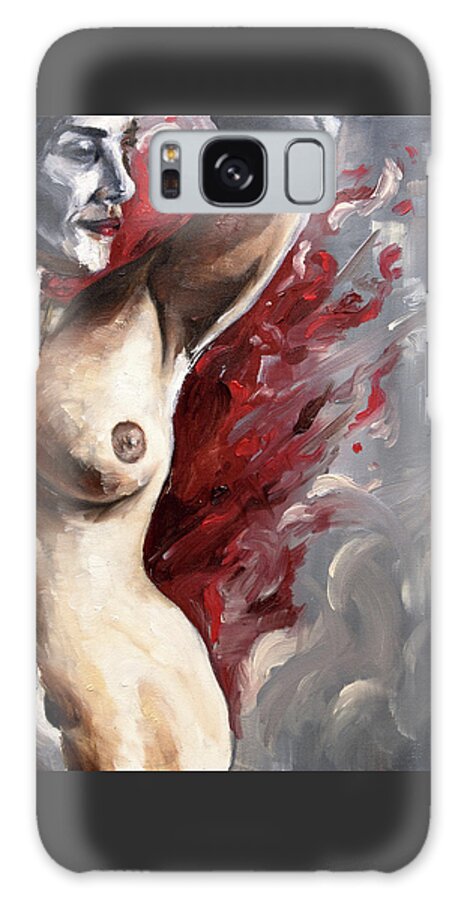 Human Galaxy Case featuring the painting Red by Carlos Flores