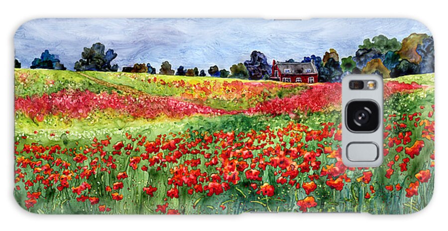 Poppy Galaxy Case featuring the painting Red Carpet by Hailey E Herrera