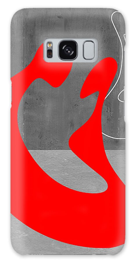 Abstract Galaxy Case featuring the painting Red Couple by Naxart Studio