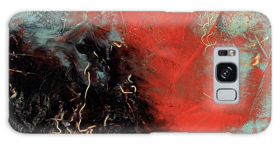 Abstract Galaxy S8 Case featuring the painting Red Dragon 1 by Marcy Brennan