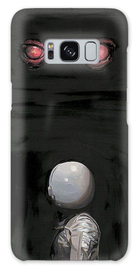Astronaut Galaxy Case featuring the painting Red Eyes by Scott Listfield