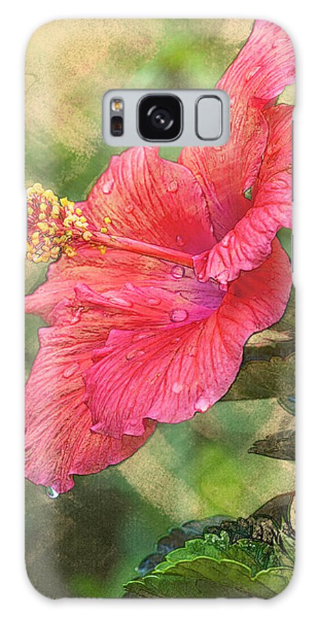 5dii Galaxy S8 Case featuring the digital art Red Hibiscus by Mark Mille