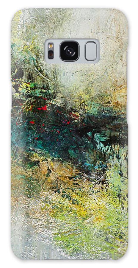 Abstract Landscapes Galaxy Case featuring the painting Red in the Landscape by Frances Marino