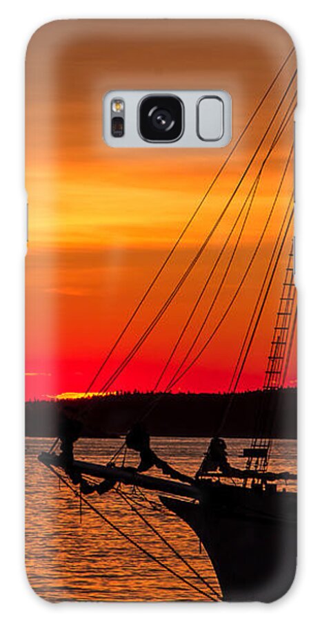 Steven Bateson Galaxy S8 Case featuring the photograph Red Maine Sunrise by Steven Bateson