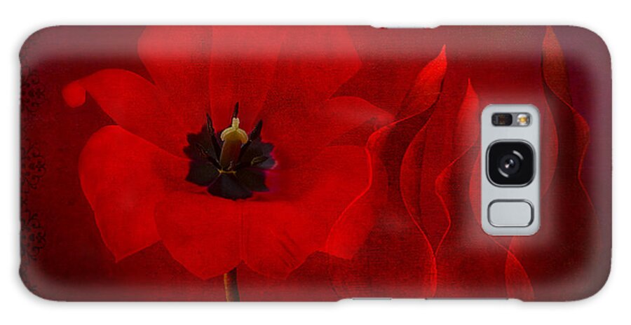 Red Tulip Galaxy Case featuring the photograph Red Musical by Marina Kojukhova
