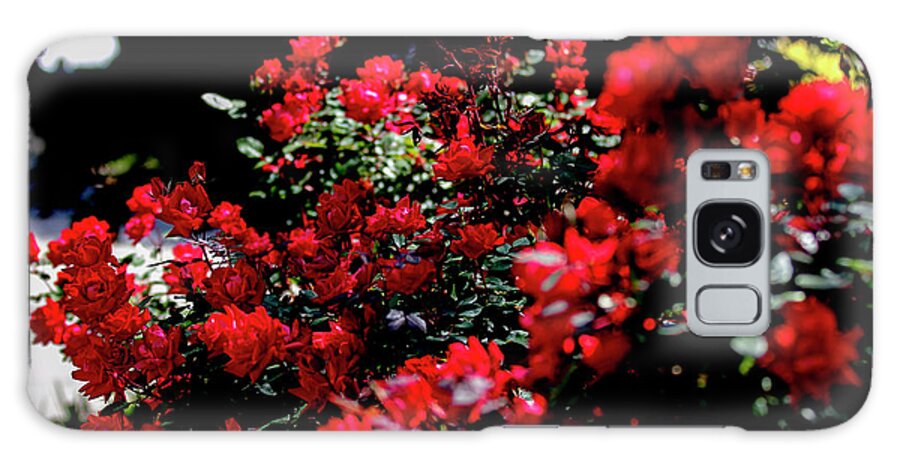 Flowers Galaxy Case featuring the digital art Red on Red by Ed Stines