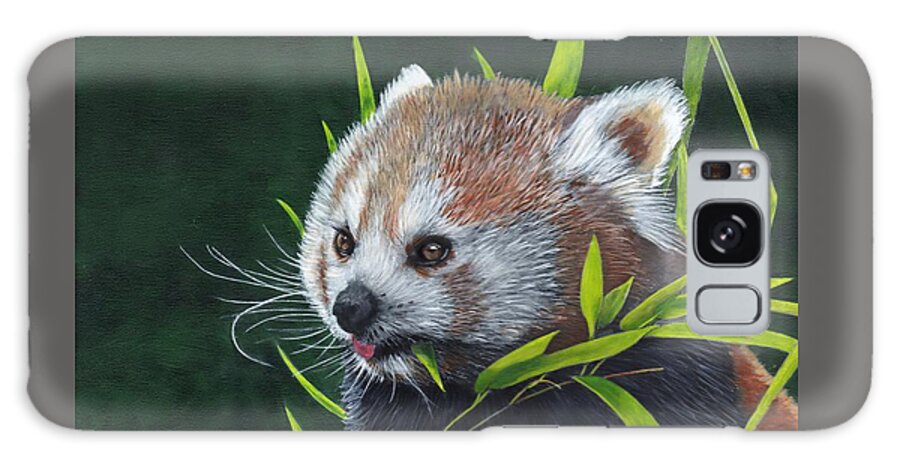 Red Panda Galaxy Case featuring the painting Red Panda by John Neeve