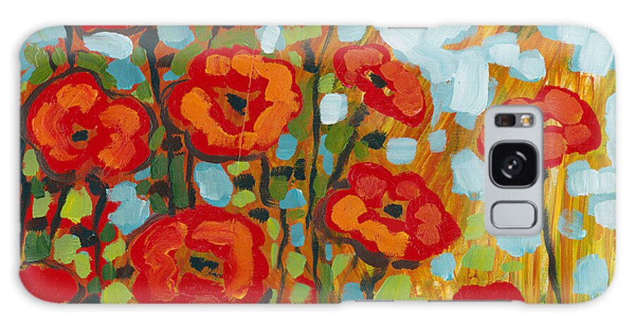 Poppy Galaxy Case featuring the painting Red Poppy Field by Jennifer Lommers