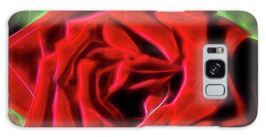 Red Rose Galaxy Case featuring the digital art Red Rose 1a by Walter Herrit