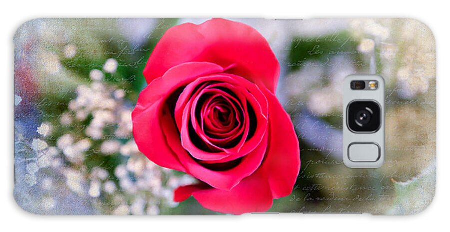 Rose Galaxy Case featuring the photograph Red Rose Elegance by Milena Ilieva