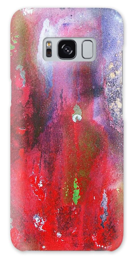 Abstract Galaxy Case featuring the painting Red Rules by Louise Adams