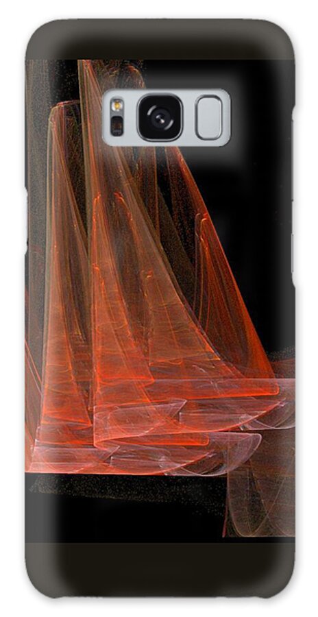 Redsails Galaxy Case featuring the digital art Red Sails by Jackie Mueller-Jones