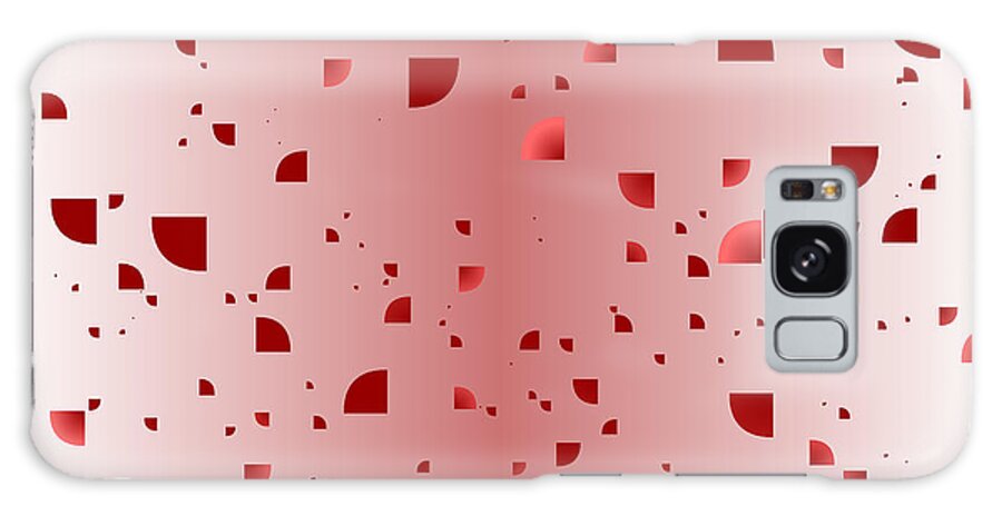 Rithmart Abstract Red Organic Random Computer Digital Shapes Abstract Predominantly Red Galaxy Case featuring the digital art Red.852 by Gareth Lewis