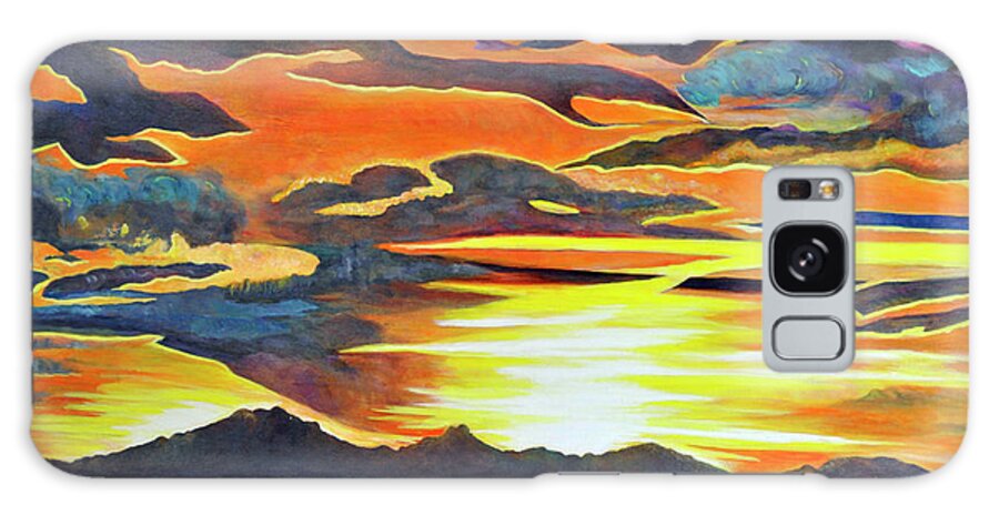 Sunset Galaxy Case featuring the painting Redemption by Dottie Branch