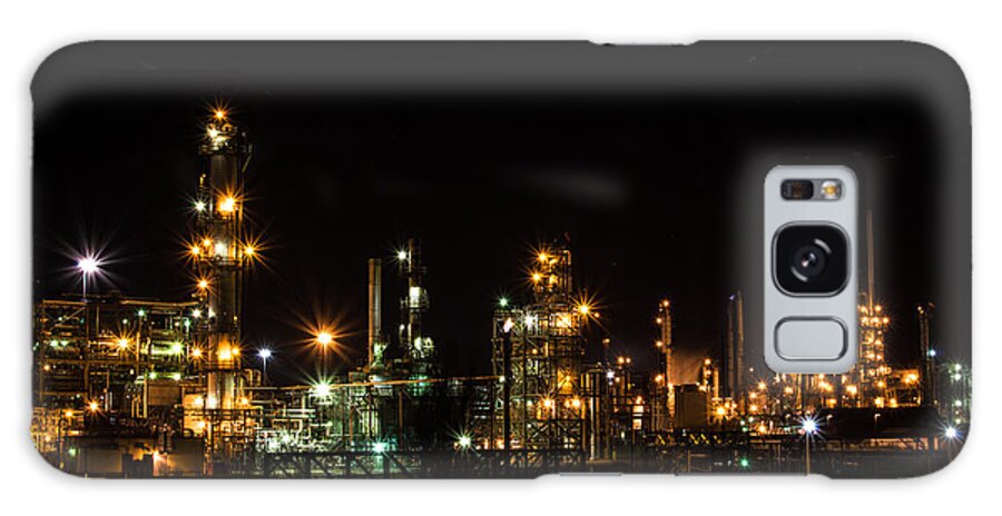 Refinery Galaxy Case featuring the photograph Refinery At Night 2 by Stephen Holst
