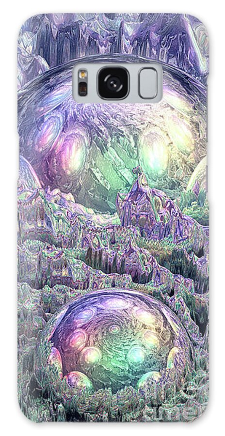 Reflection Galaxy S8 Case featuring the digital art Reflecting Spheres In Space by Phil Perkins